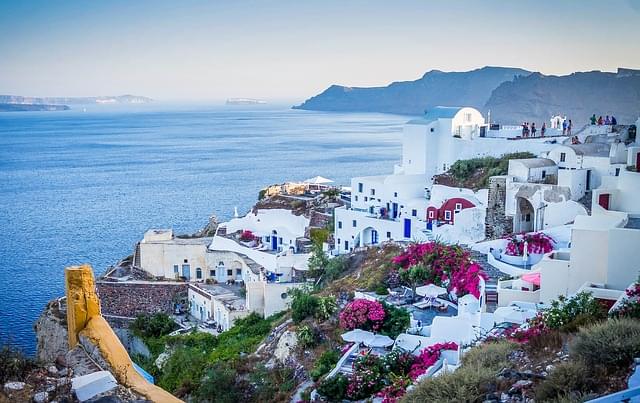 panorama su Santorini