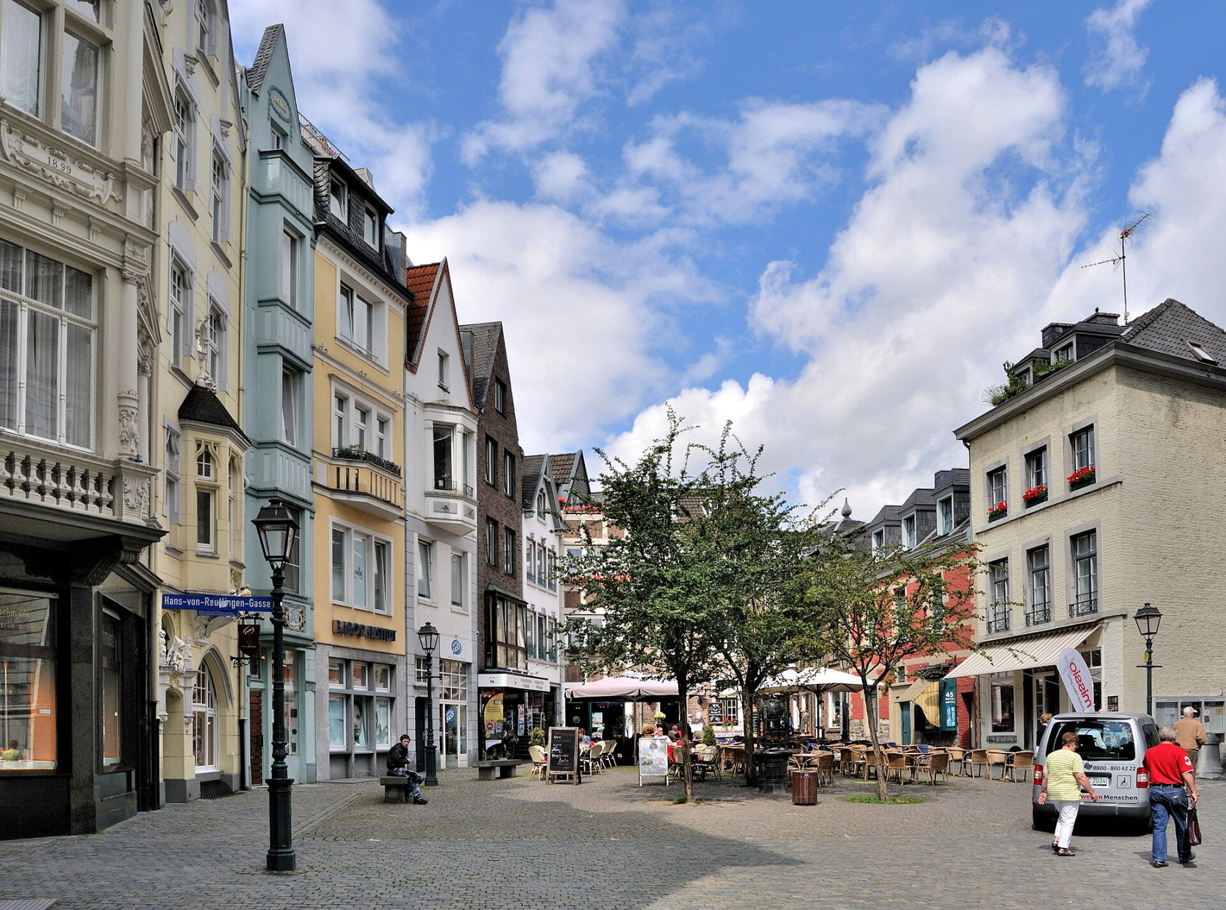 munsterplatz ad aquisgrana (chiamata aachen) in germania