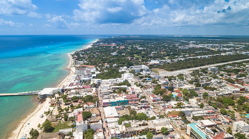 aerial of playa del carmen mexico 28708057347