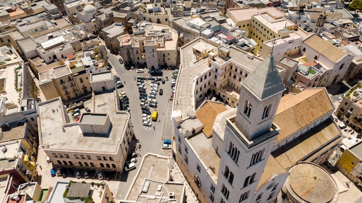 aerial view of bari apulia italy