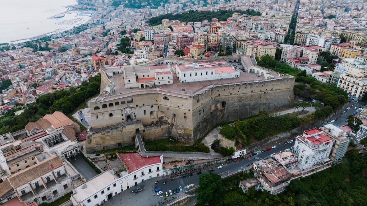 aerial view of castel sant elmo in napoli italy 1