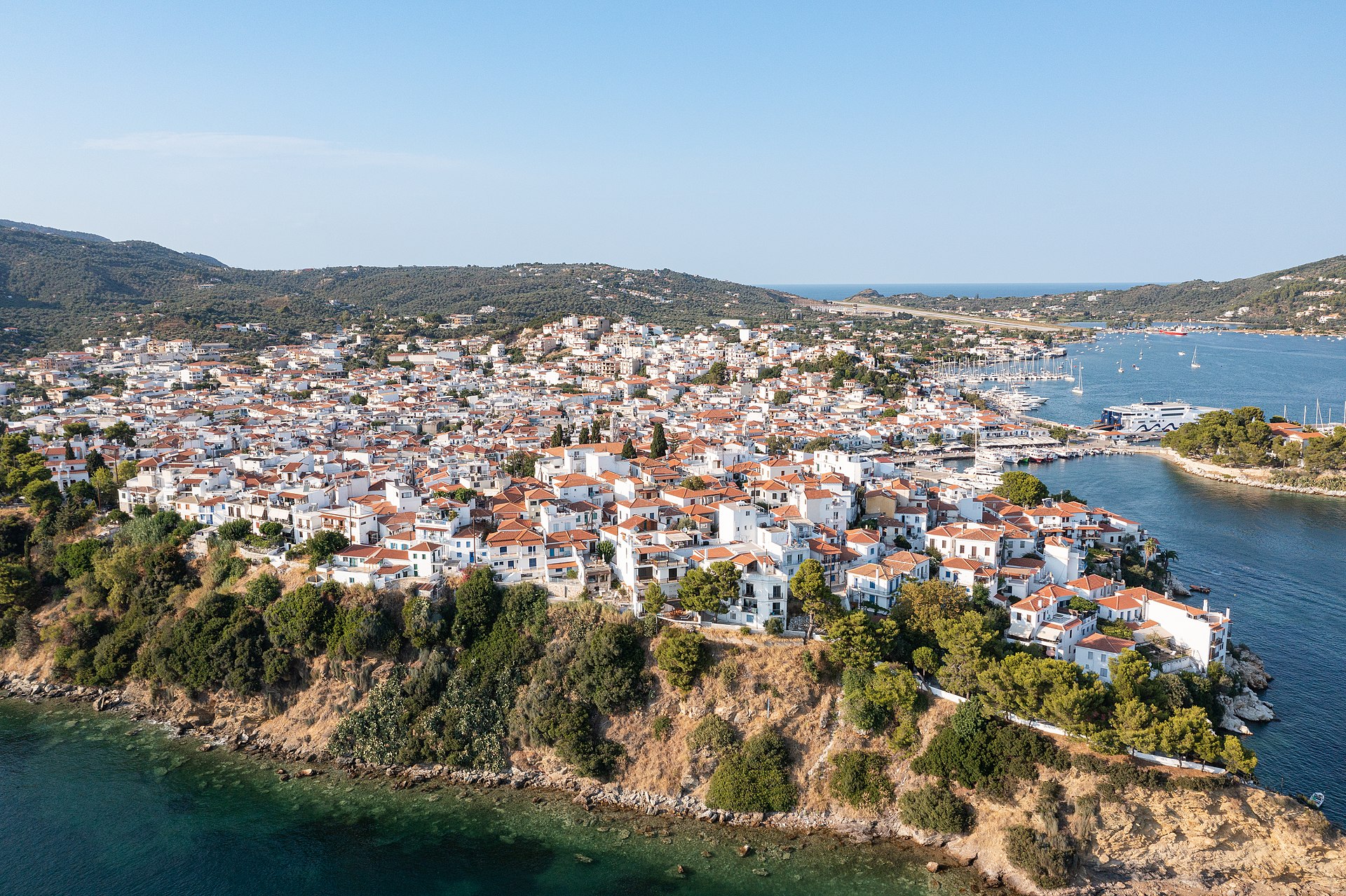 aerial view of skiathos greece 51695708256