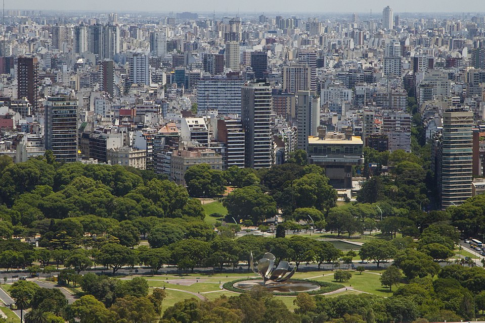 aerial view recoleta buenos aires