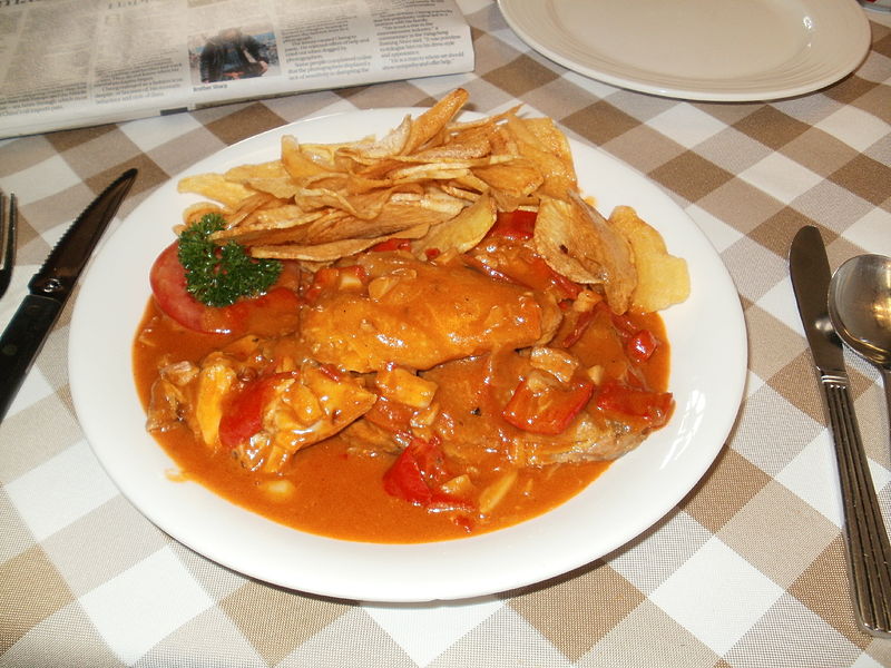un piccante pollo all africana