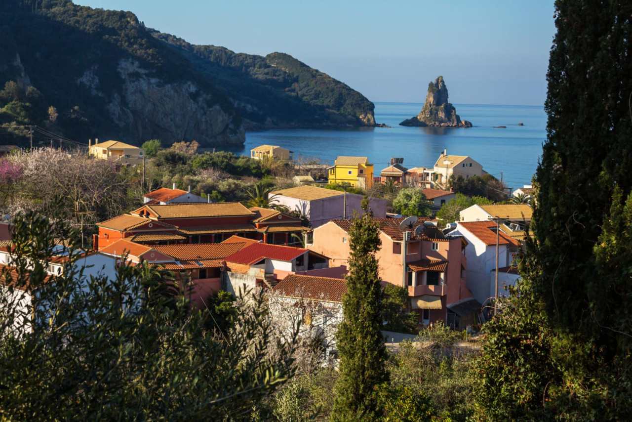 agios gordios beach corfu islandgreece