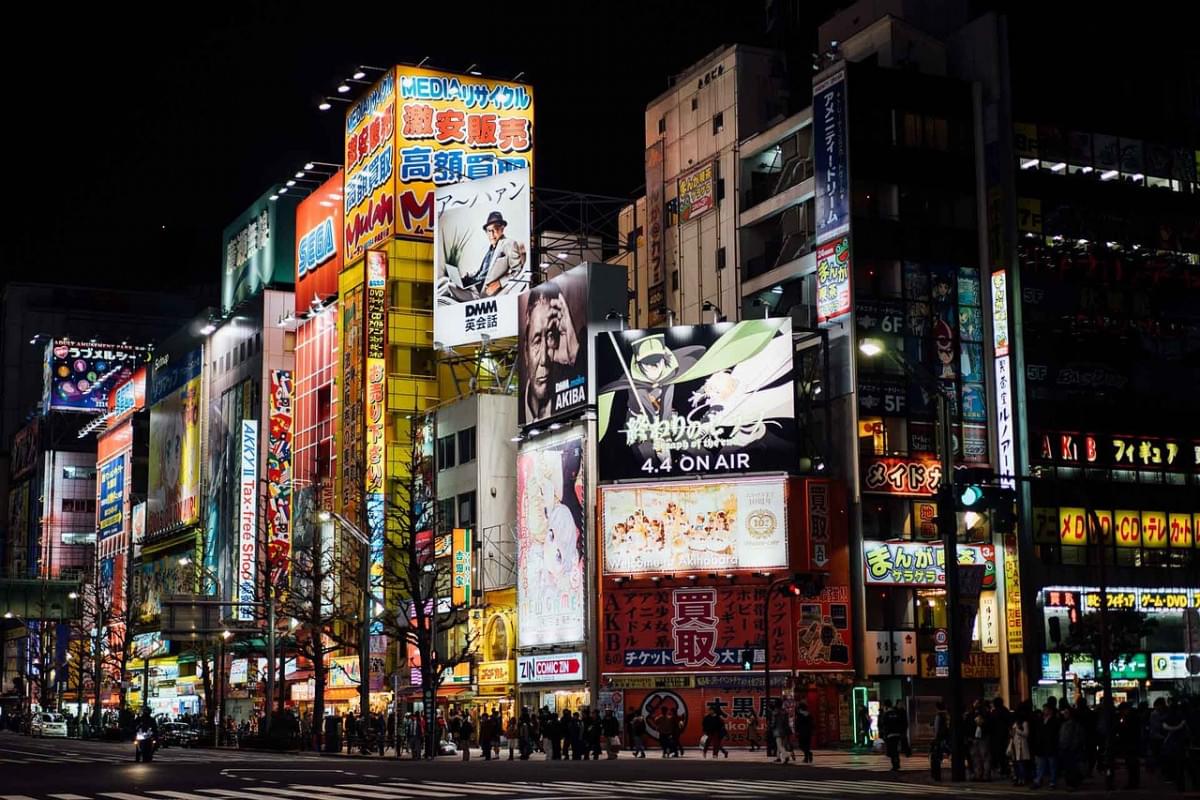 akihabara tokyo notte giappone