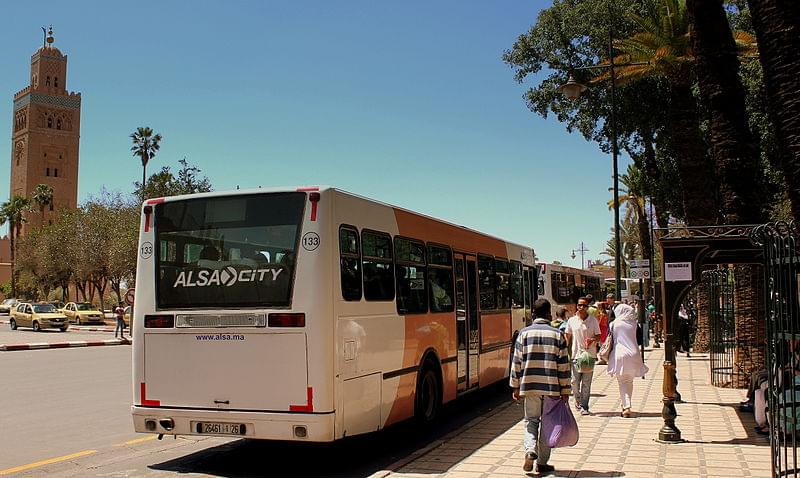 alsa city bus in piazza jemm el fna