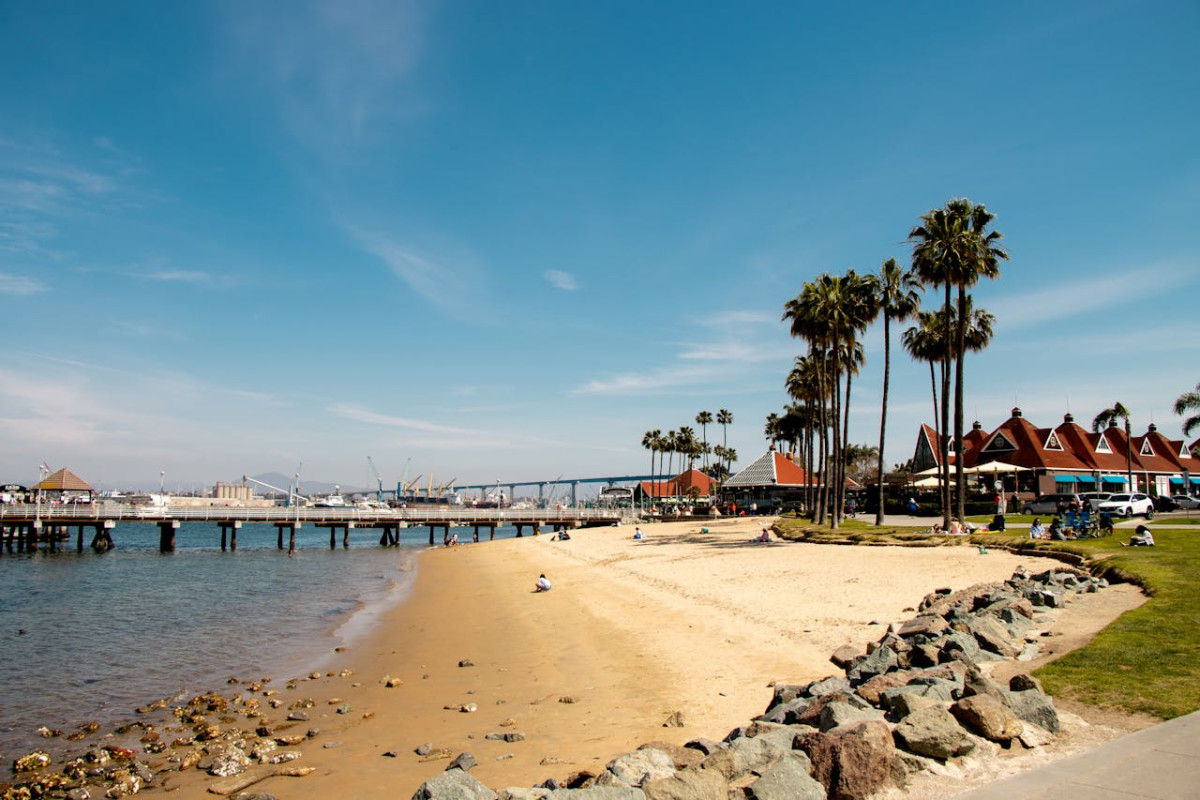 amplified view of the coast of coronado island in california usa 1 1
