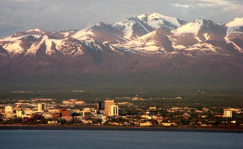 anchorage and the chugach mountains