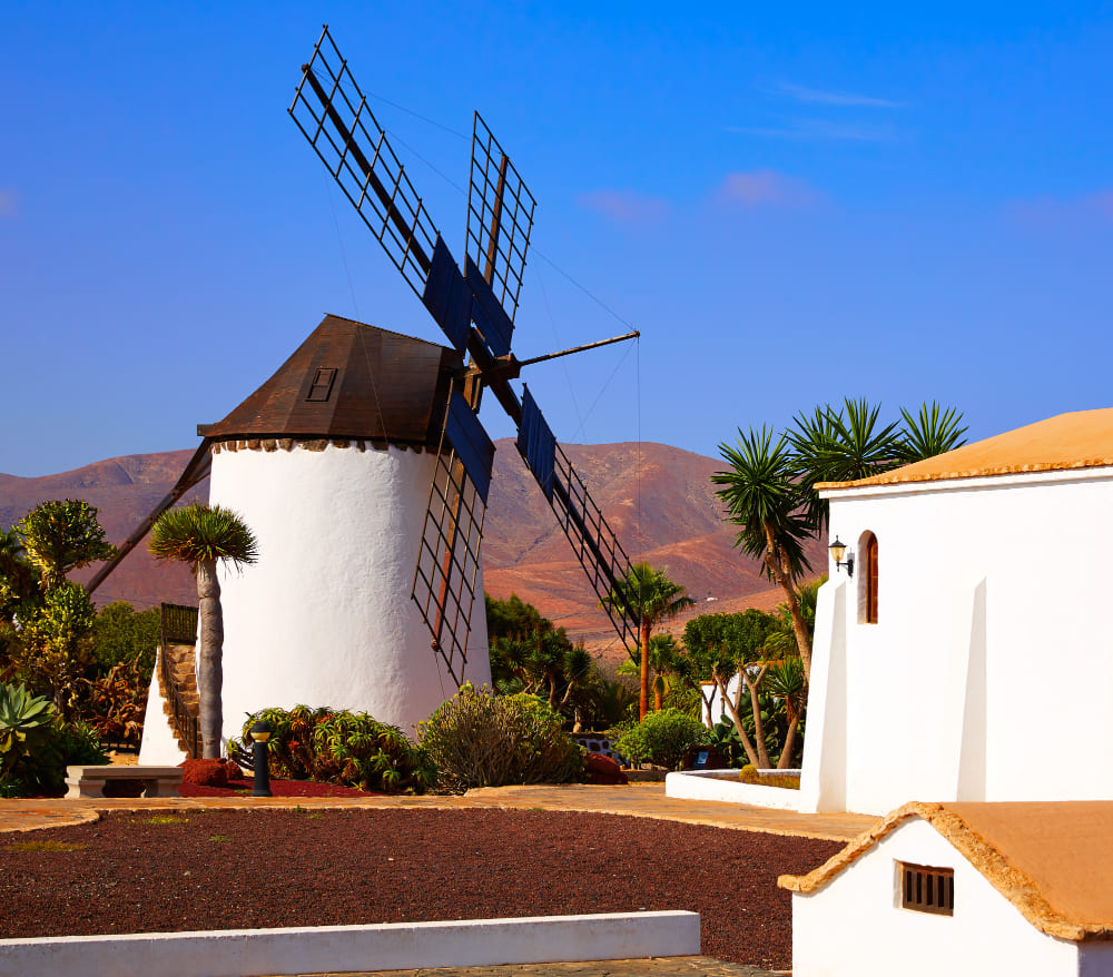 antigua windmill fuerteventura canary islands