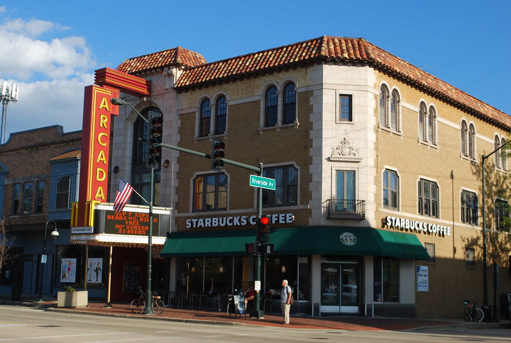 dettaglio degli edifici di St Charles in Illinois