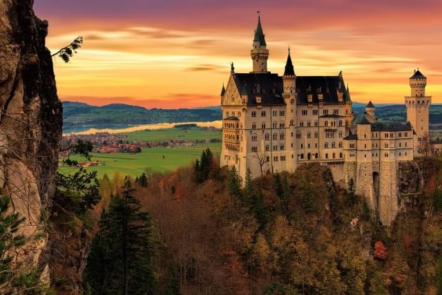 Castello di Neuschwanstein dall'alto