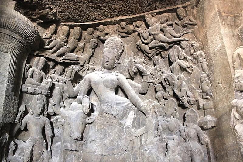 ardhanarishvara half shiva half parvati elephanta caves