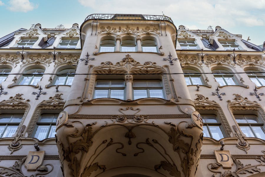 art nouveau townhouse in riga latvia