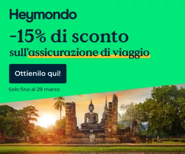 Sconto del 15% sulla assicurazione di viaggio