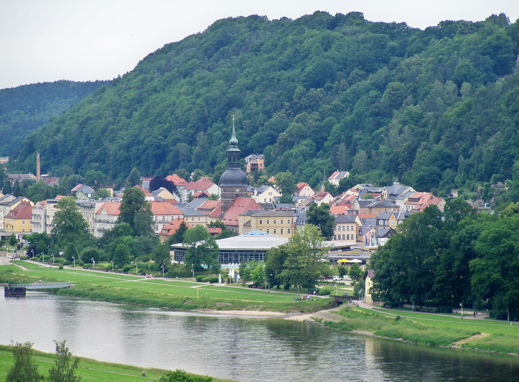 bad schandau centre from krippen