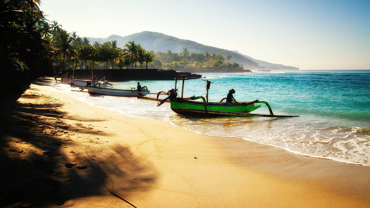 Bali Spiaggia Viaggio Barche