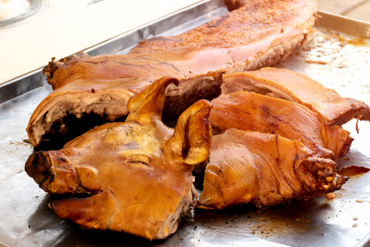 barbecued suckling pig roasted suckling pig