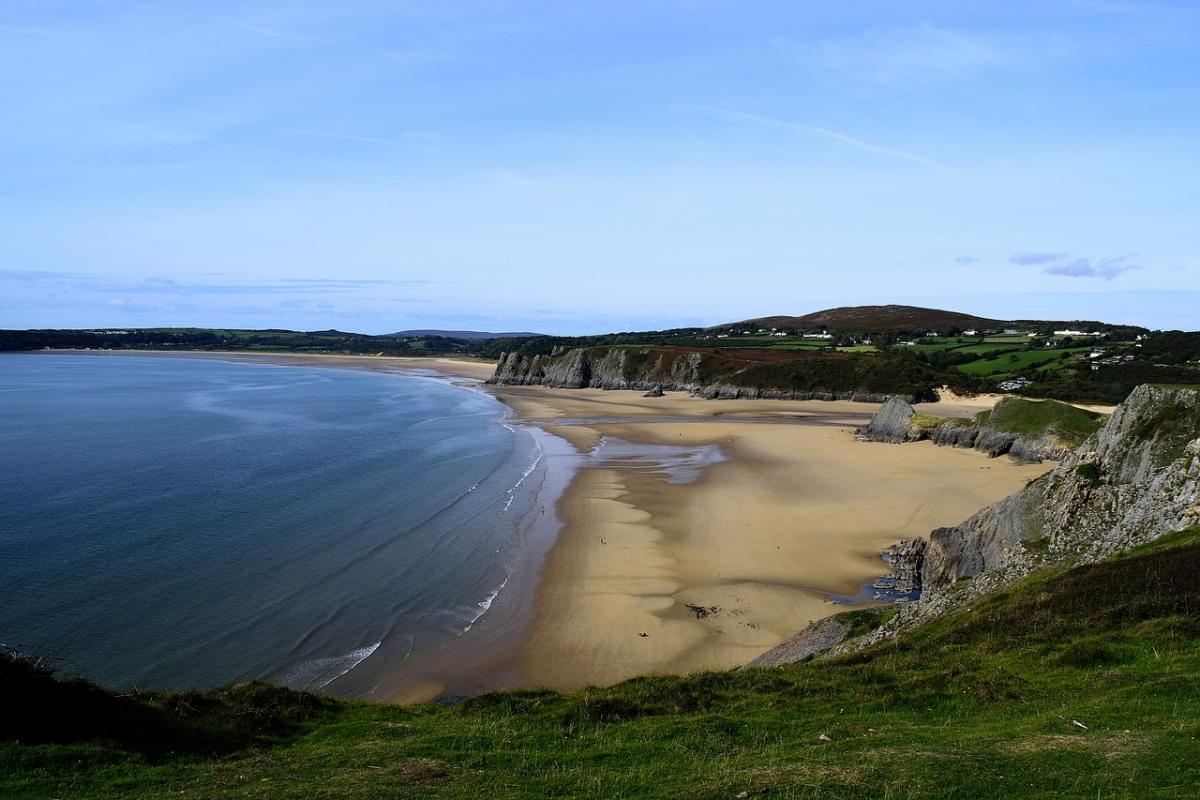 beach gower galles swansea mare