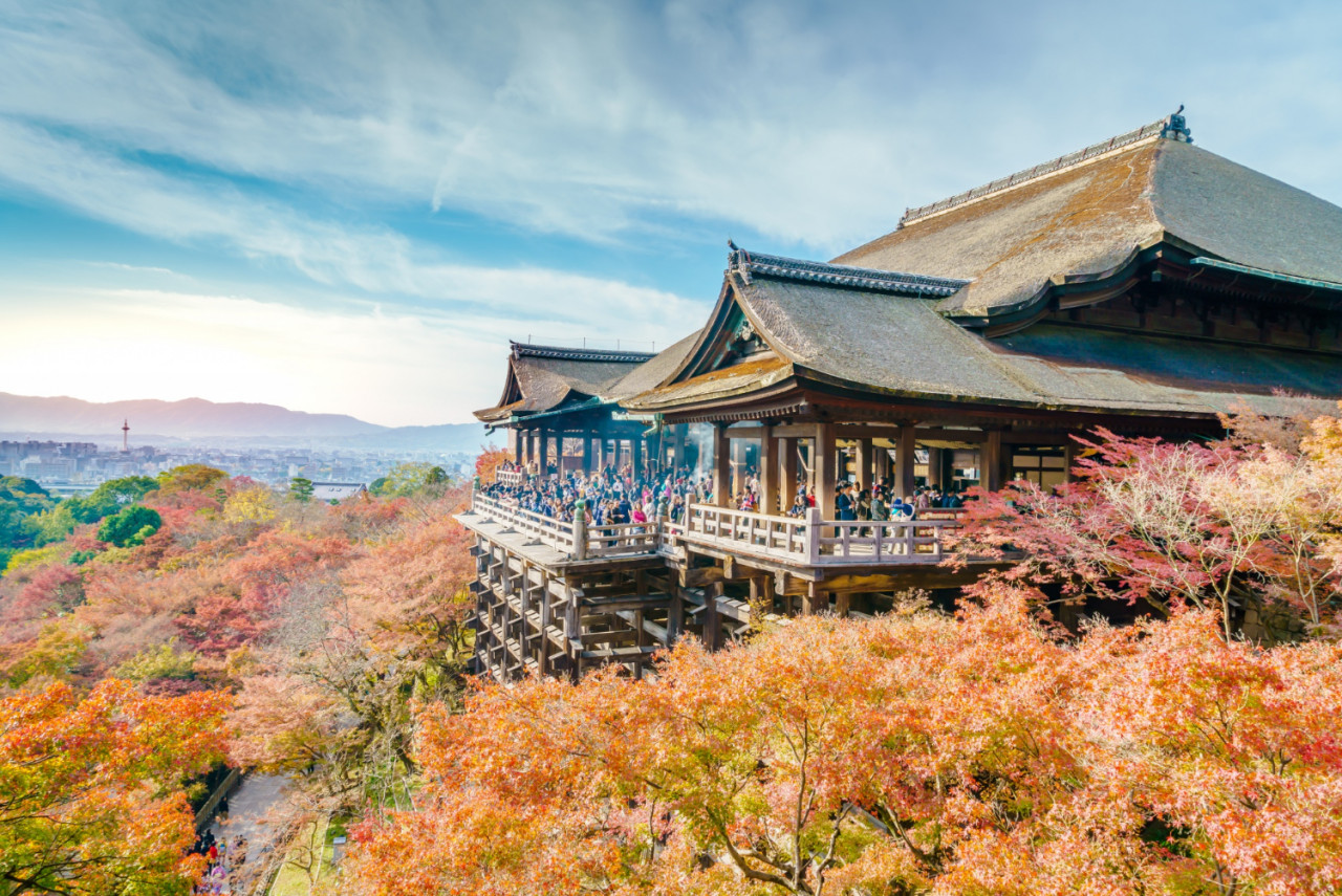beautiful architecture kiyomizu dera temple kyoto japan