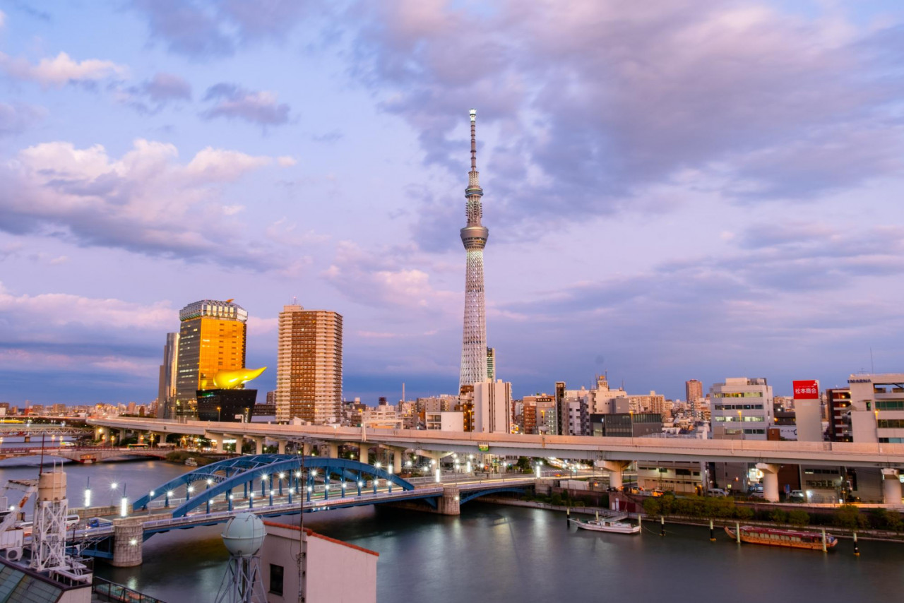 beautiful city scape view tokyo japan