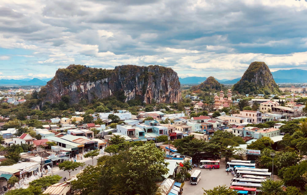 beautiful landscape marble mountains vietnam