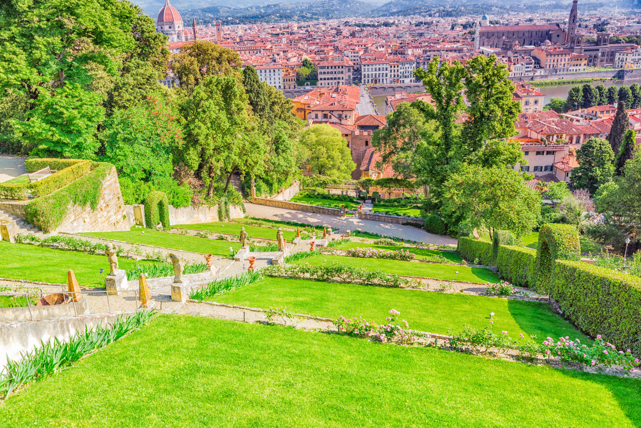 beautiful landscape panorama historical view gardens bardini giardino bardini boboli gardens giardino di boboli italy 1