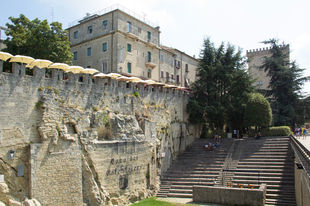 beautiful view tower republic san marino