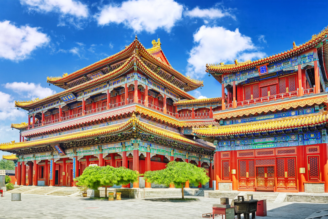 beautiful view yonghegong lama temple beijing 1