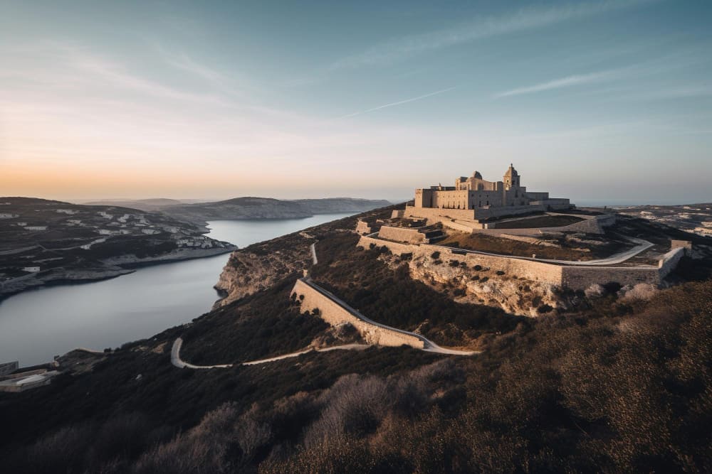 bellissimo scatto dell isola di gozo a malta in inverno