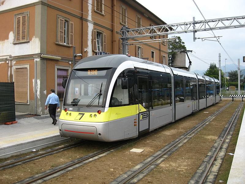 bergamo tram albino tramstop