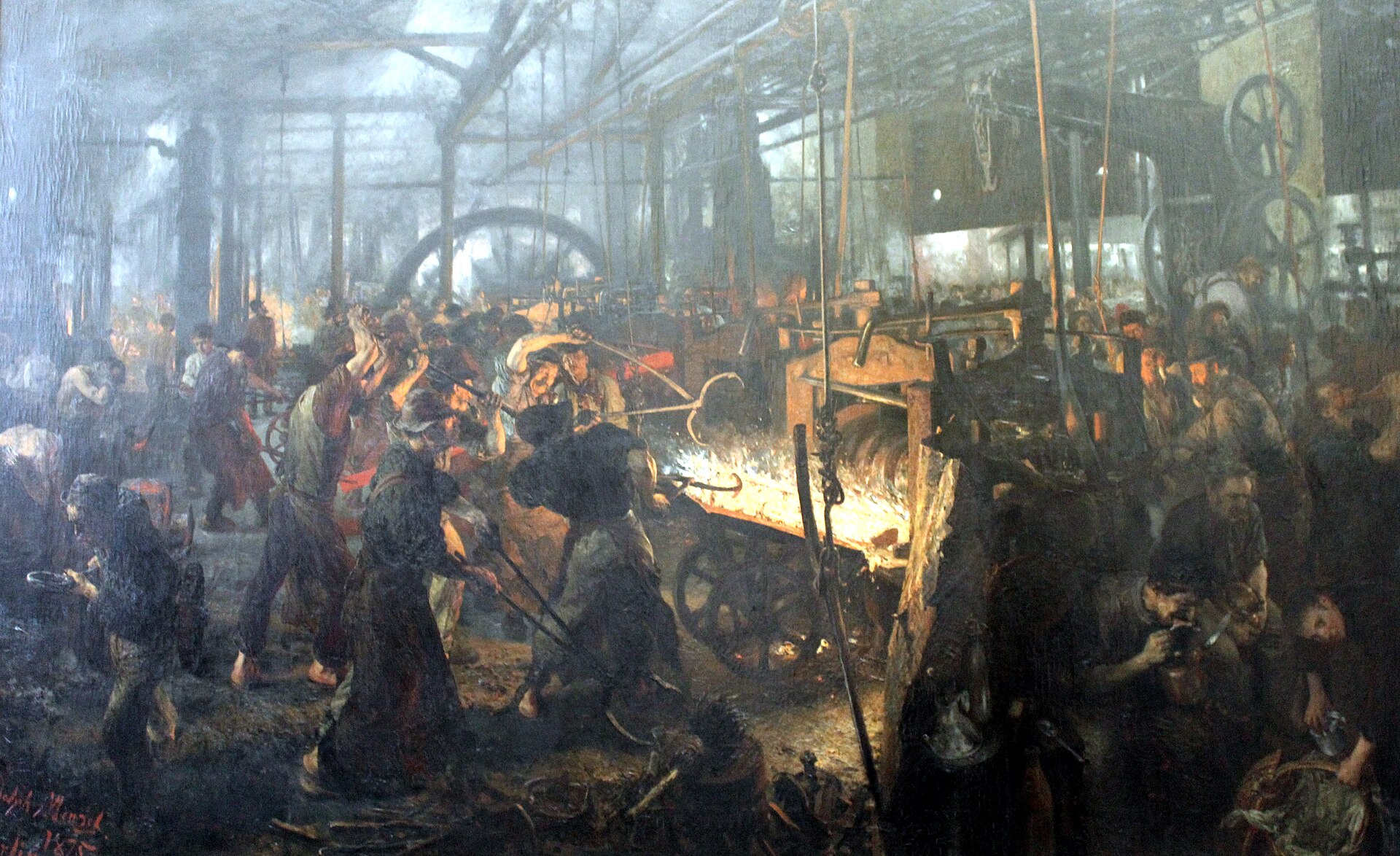 berlin altenationalgalerie adolphvonmenzel daseisenwalzwerk