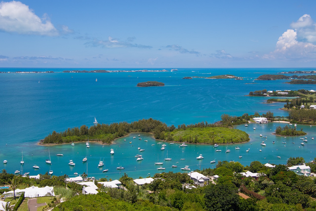 bermuda oceano isola barche mare