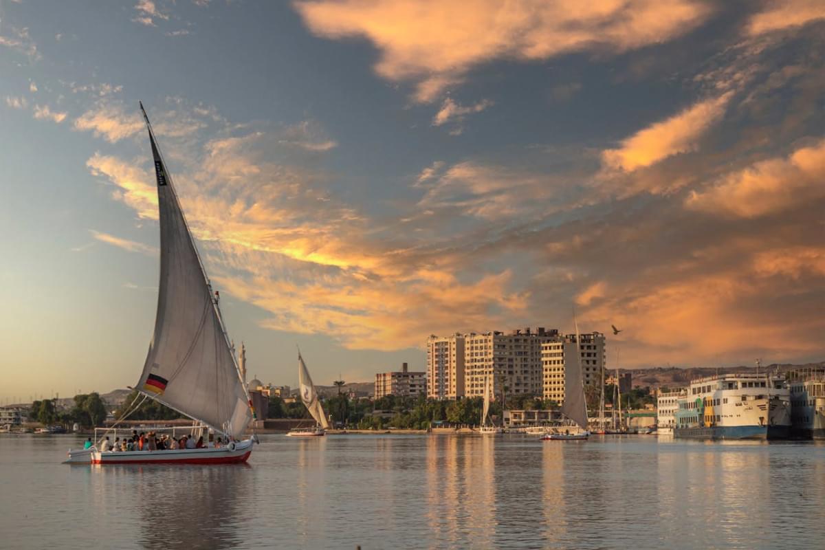 boats in harbor at sunset 4
