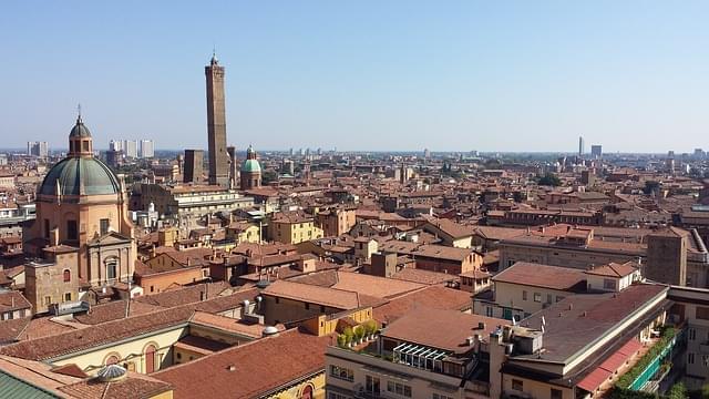 panorama dall'alto di Bologna