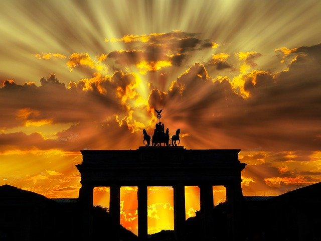 brandenburger tor crepuscolo alba