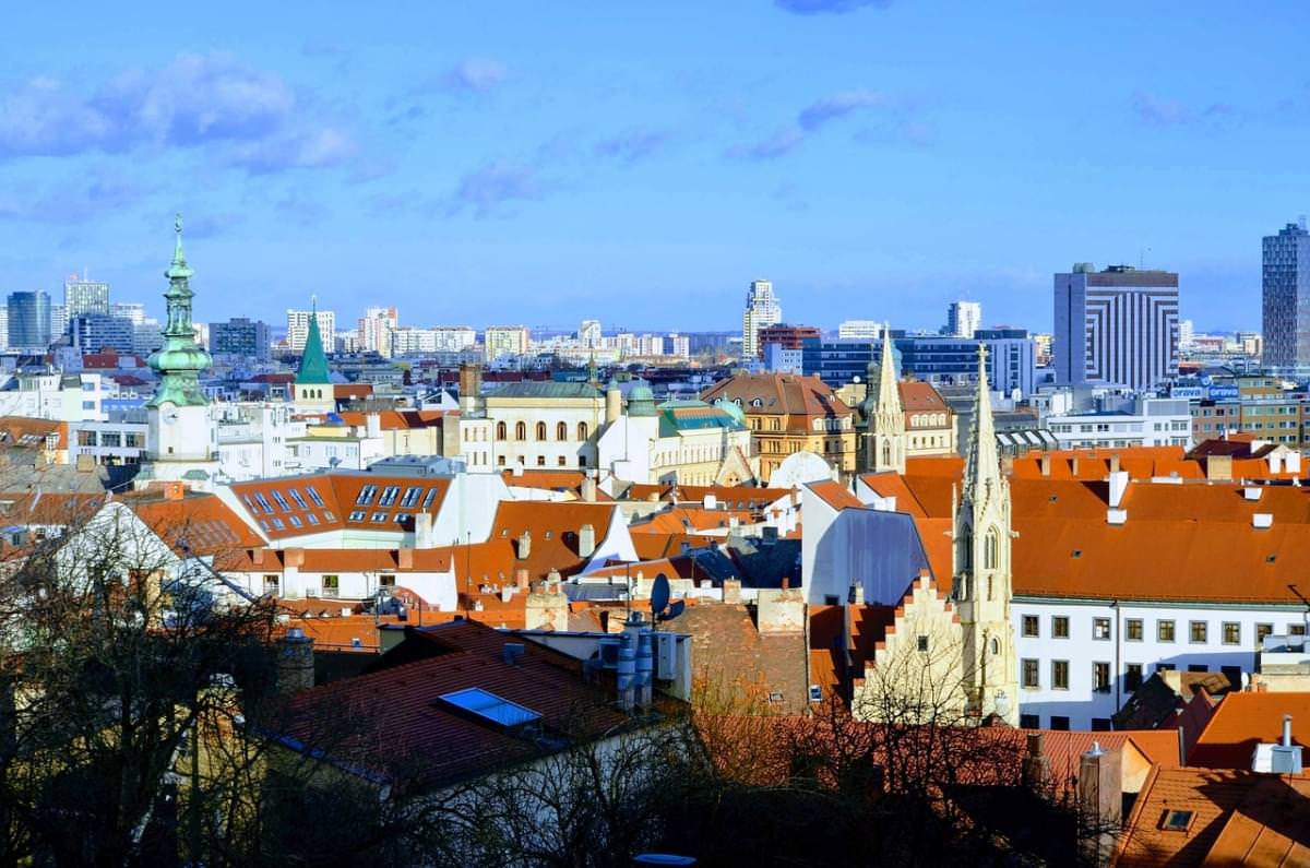 bratislava slovacchia panorama della citta