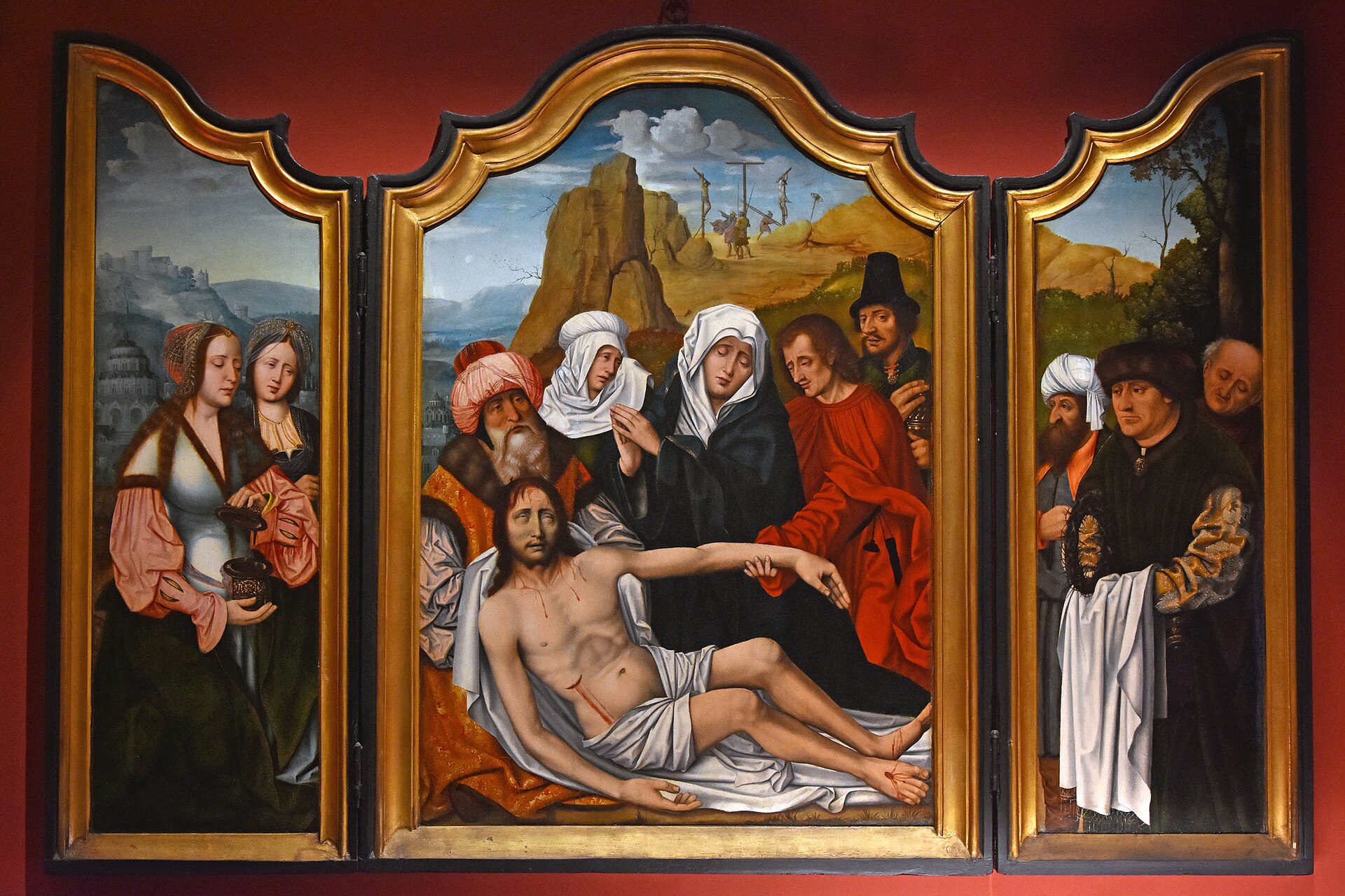 Trittico della discesa dalla croce nella cappella del Santo Sangue di Bruges