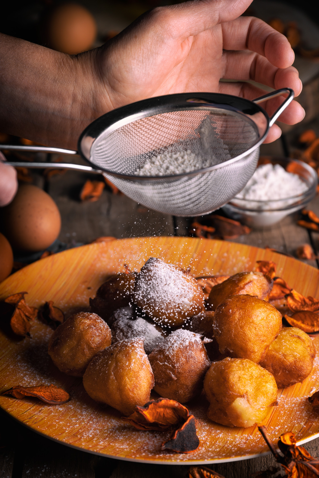 bunuelos de viento traditional colombian sweet deep fried pastry