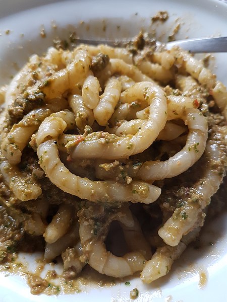 busiate with pesto alla trapanese