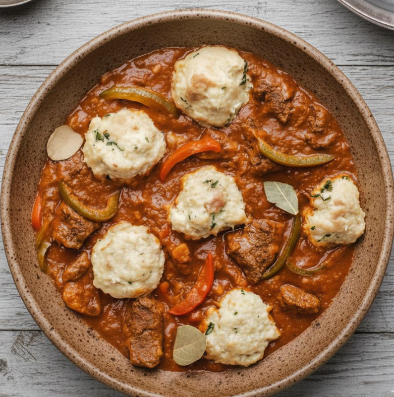 canederli con goulasch