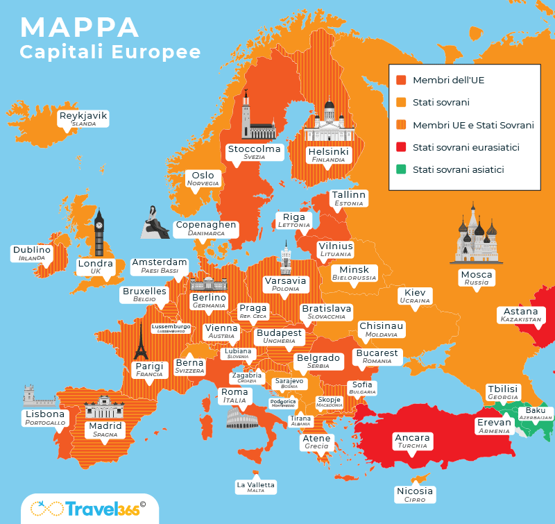 capitali europee suddivisione