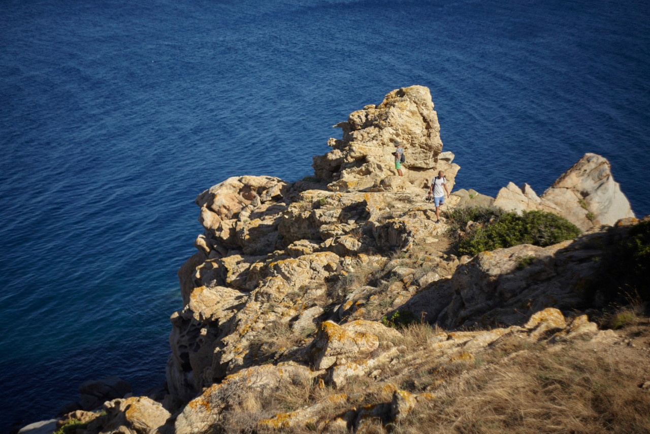 capo ferrato landscape sardinia italy with rocks sea