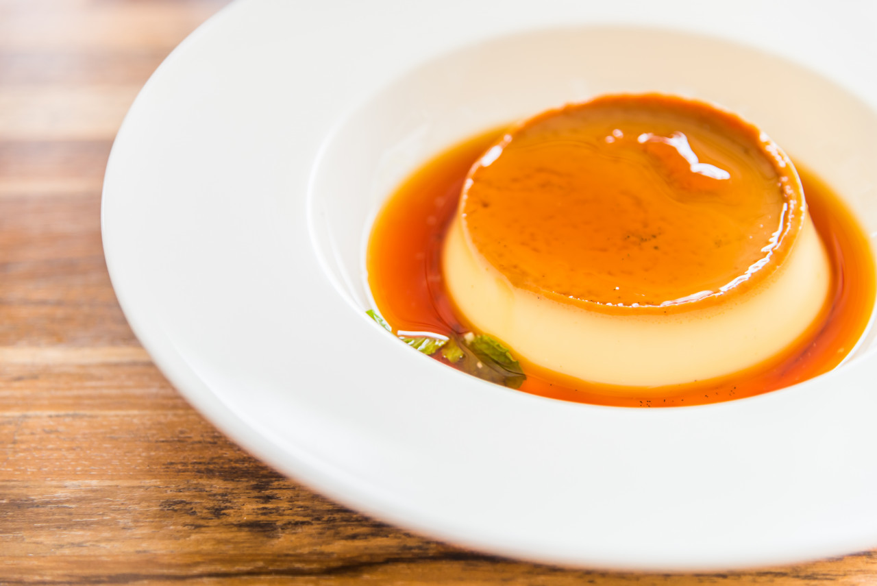 caramel custard pudding