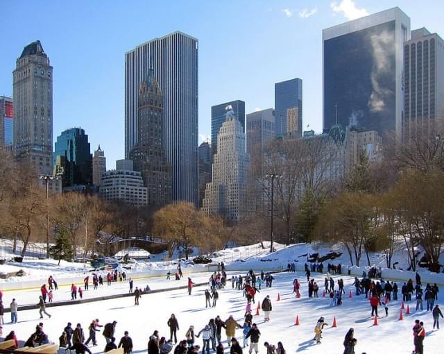 central park in inverno