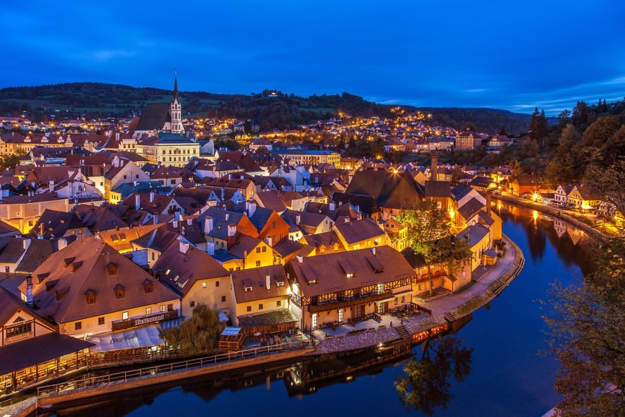cesky krumlov panorama sera