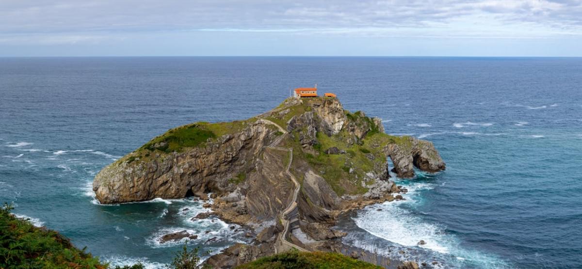 chapel at gaztelugatxe in spain