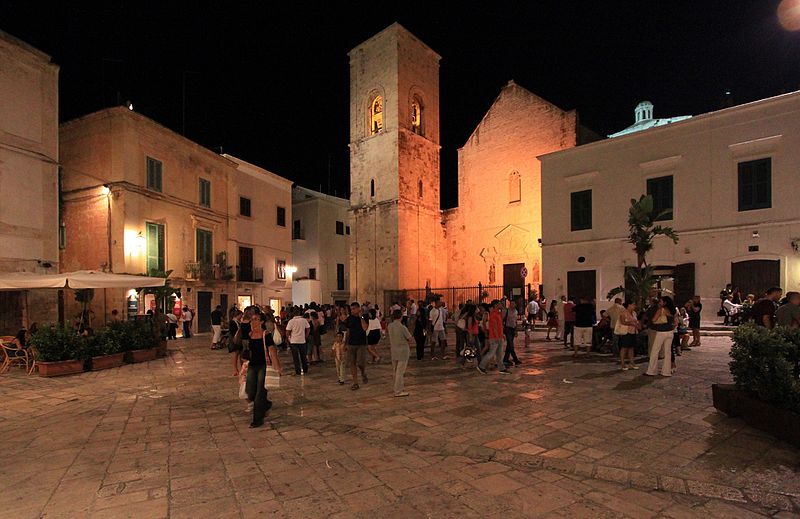 Polignano a mare old town hosts a lot of nightlife