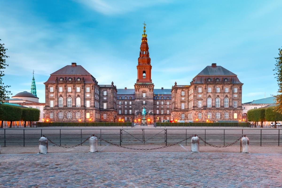 christiansborg palace government building seat parliament central copenhagen capital denmark