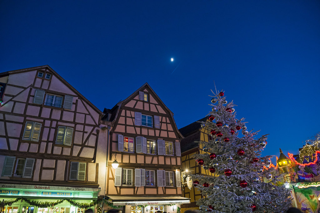 christmas decorations in colmar